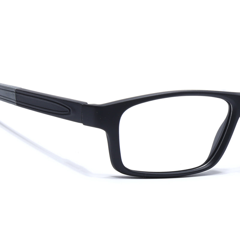 Voyage Active Black Rectangle Eyeglasses for Men & Women (6683MG5636-C2)