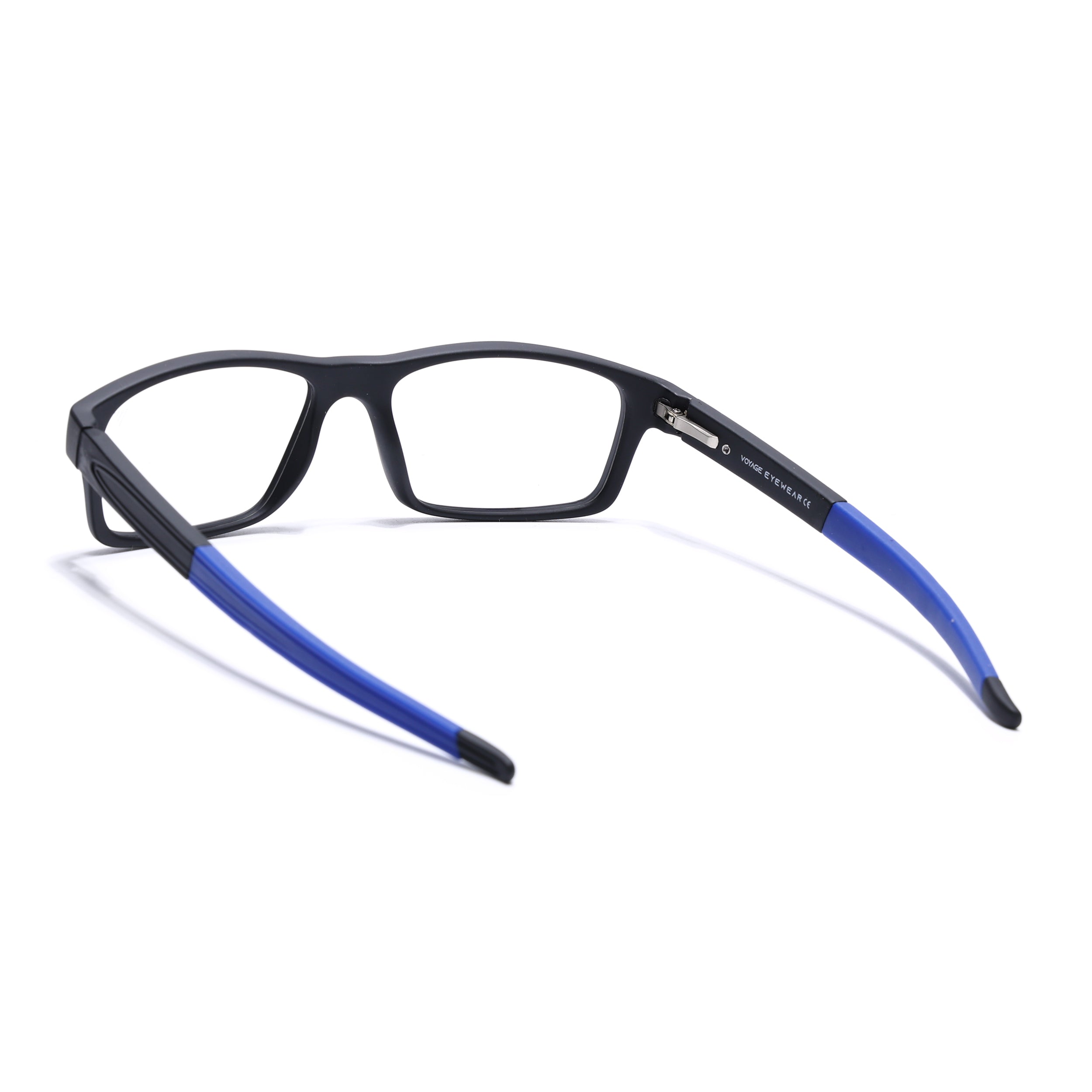Voyage Active Black Rectangle Eyeglasses for Men & Women (6683MG5637-C3)