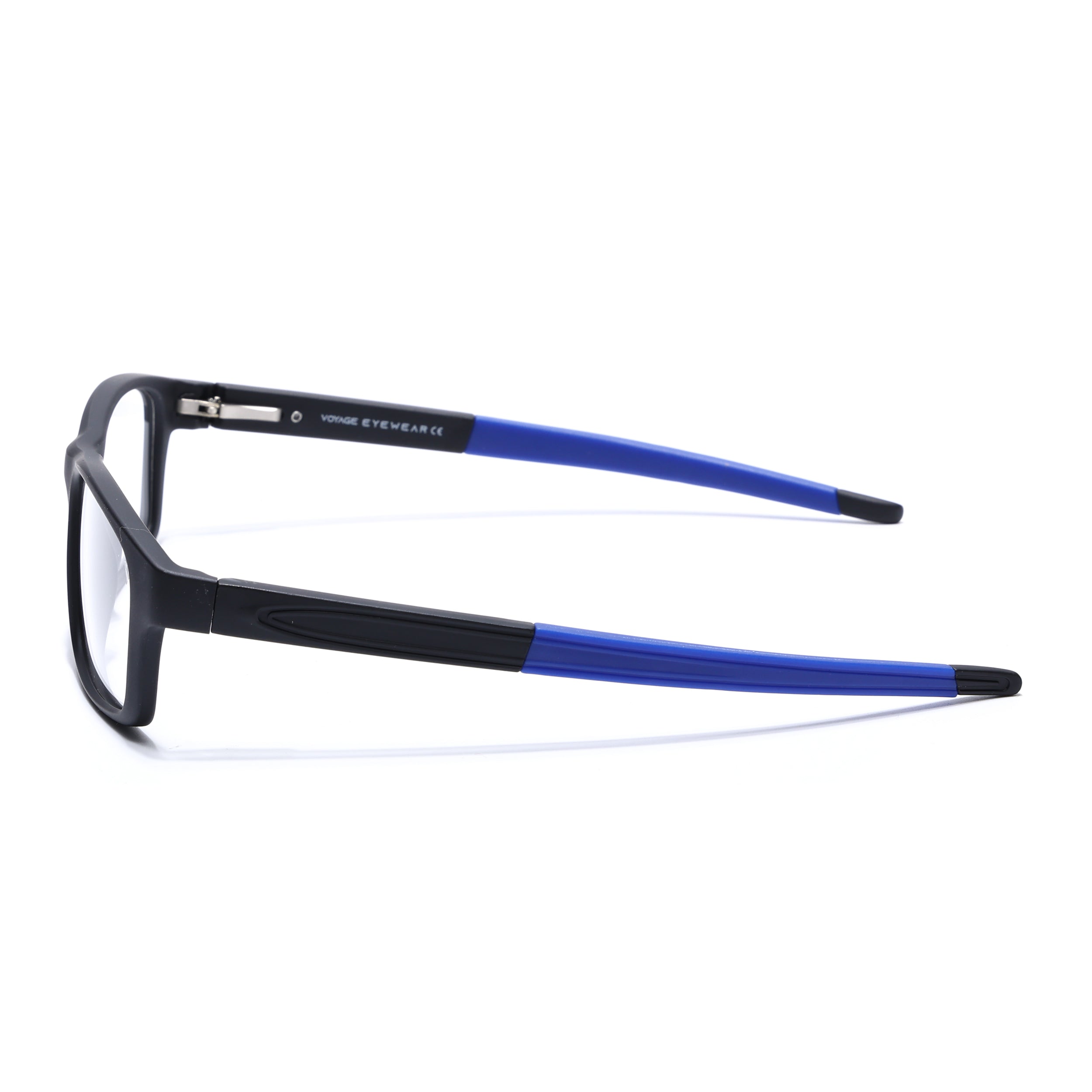 Voyage Active Black Rectangle Eyeglasses for Men & Women (6683MG5637-C3)