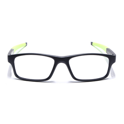 Voyage Active Black Rectangle Eyeglasses for Men & Women (6683MG5638-C4)