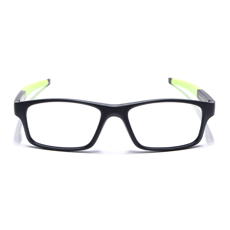 Voyage Active Black Rectangle Eyeglasses for Men & Women (6683MG5638-C4)