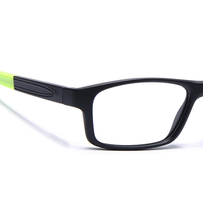 Voyage Active Black Rectangle Eyeglasses for Men & Women (6683MG5638-C4)