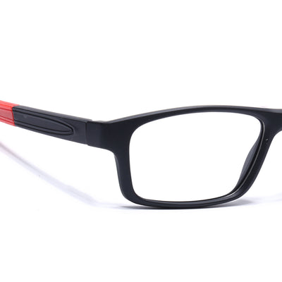 Voyage Active Black Rectangle Eyeglasses for Men & Women (6683MG5639-C5)