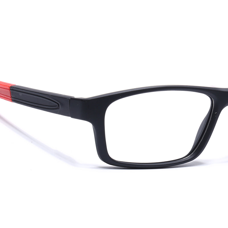 Voyage Active Black Rectangle Eyeglasses for Men & Women (6683MG5639-C5)