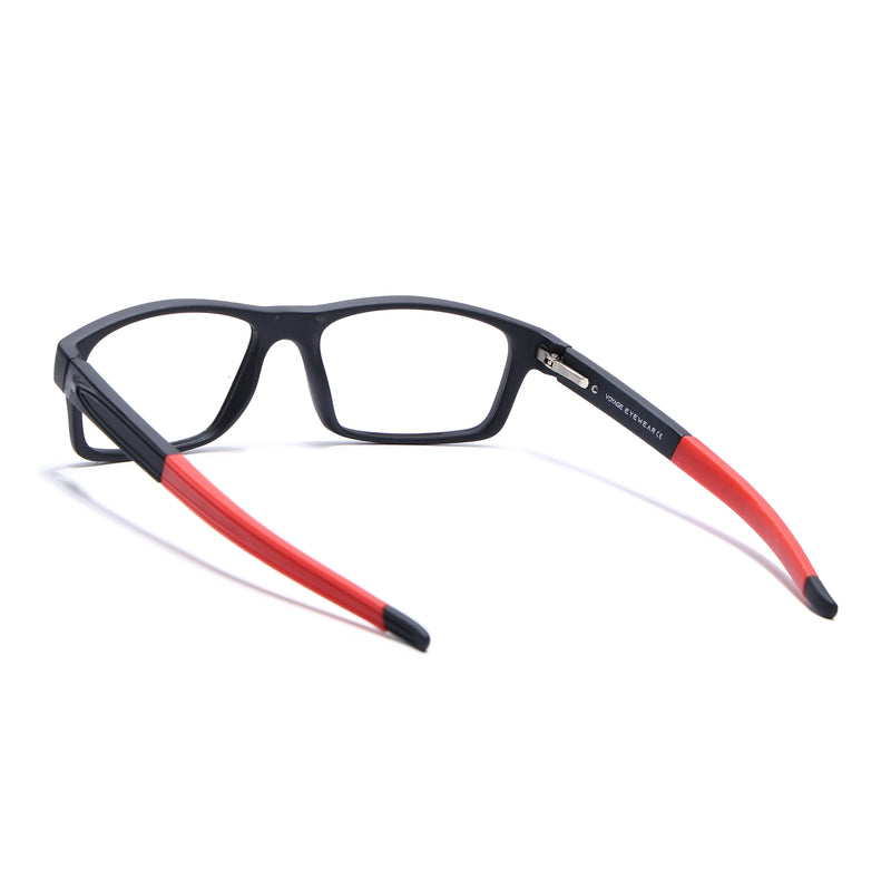Voyage Active Black Rectangle Eyeglasses for Men & Women (6683MG5639-C5)