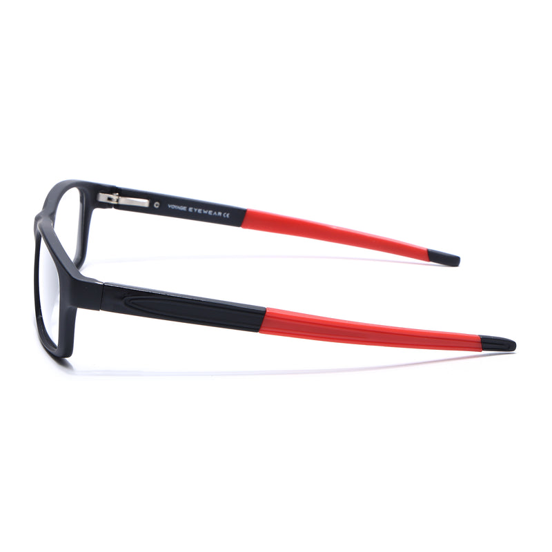 Voyage Active Black Rectangle Eyeglasses for Men & Women (6683MG5639-C5)