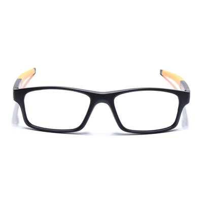 Voyage Active Black Rectangle Eyeglasses for Men & Women (6683MG5640-C6)