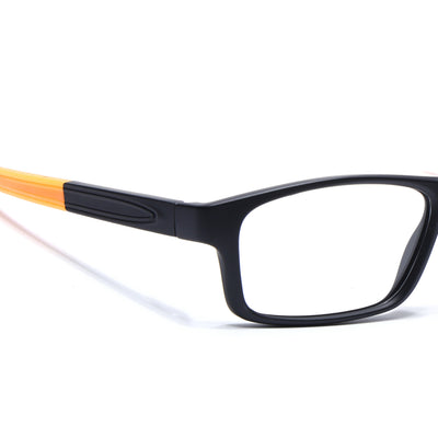 Voyage Active Black Rectangle Eyeglasses for Men & Women (6683MG5640-C6)