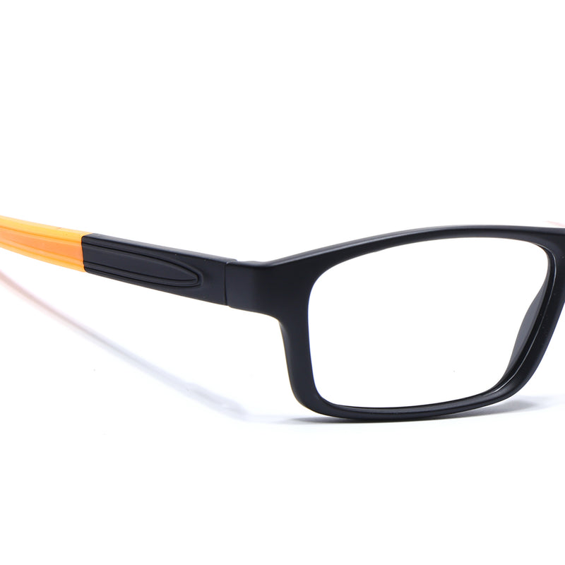 Voyage Active Black Rectangle Eyeglasses for Men & Women (6683MG5640-C6)