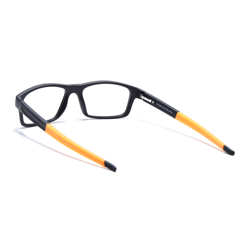 Voyage Active Black Rectangle Eyeglasses for Men & Women (6683MG5640-C6)