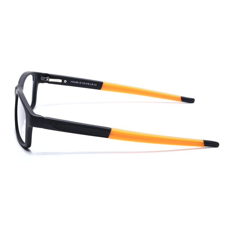 Voyage Active Black Rectangle Eyeglasses for Men & Women (6683MG5640-C6)