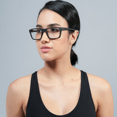 Voyage Active Black Square Eyeglasses for Men & Women (6684MG5641-C1)