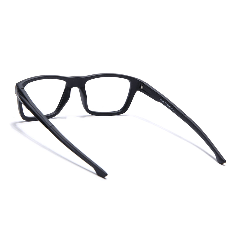 Voyage Active Black Square Eyeglasses for Men & Women (6684MG5641-C1)