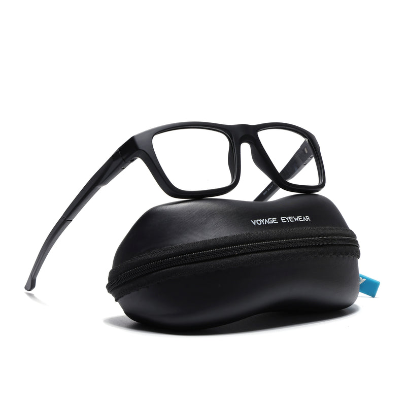 Voyage Active Black Square Eyeglasses for Men & Women (6684MG5641-C1)