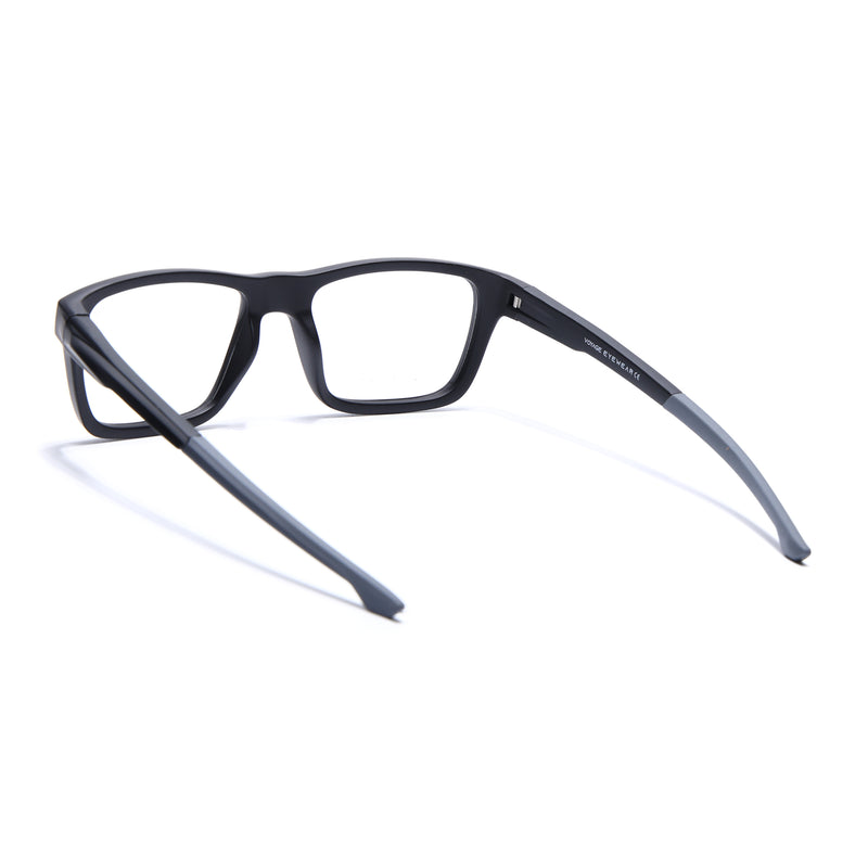 Voyage Active Black Square Eyeglasses for Men & Women (6684MG5642-C2)