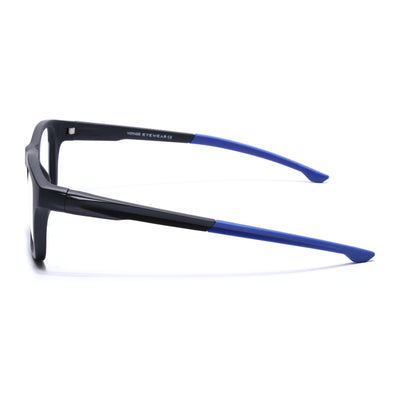 Voyage Active Black Square Eyeglasses for Men & Women (6684MG5643-C3)