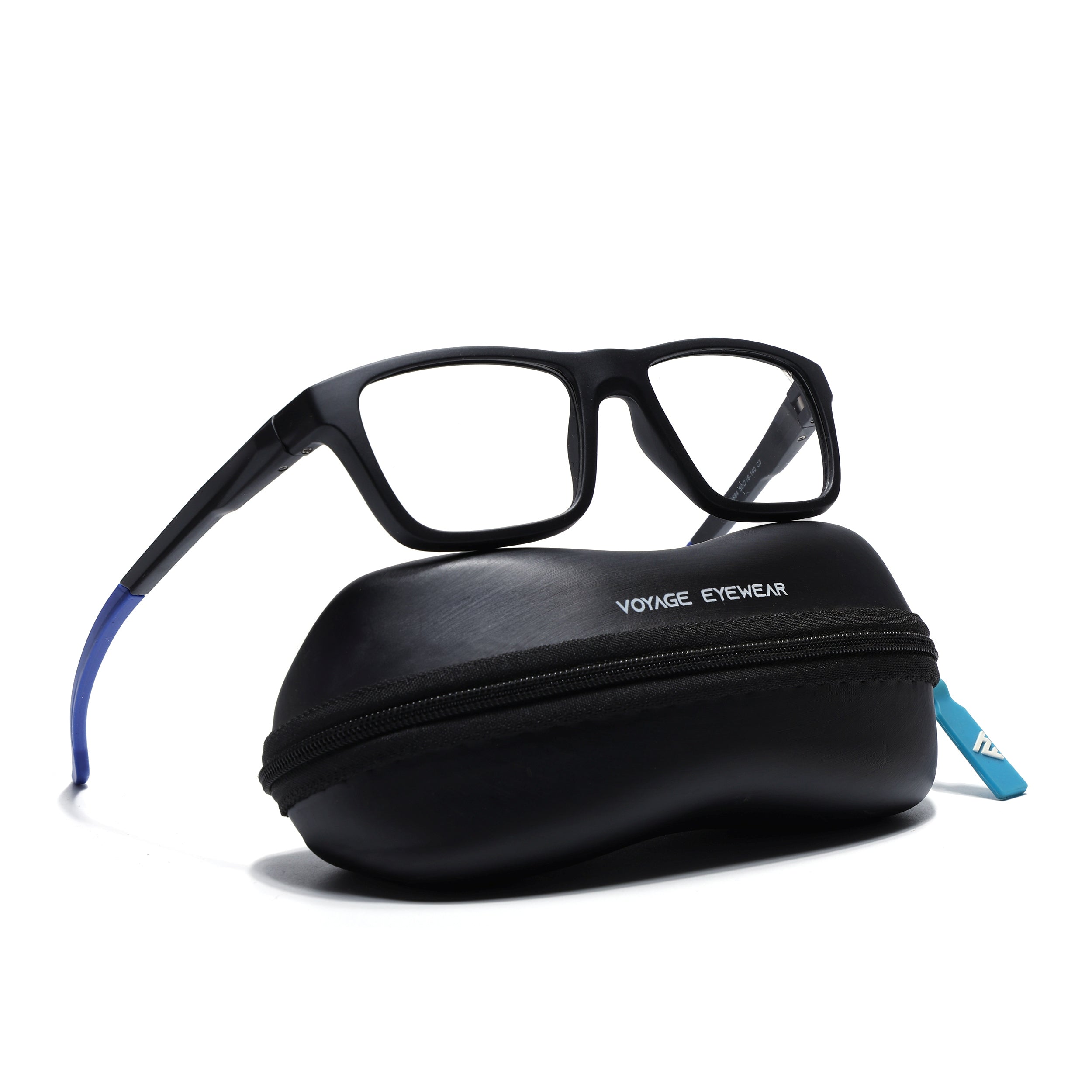 Voyage Active Black Square Eyeglasses for Men & Women (6684MG5643-C3)