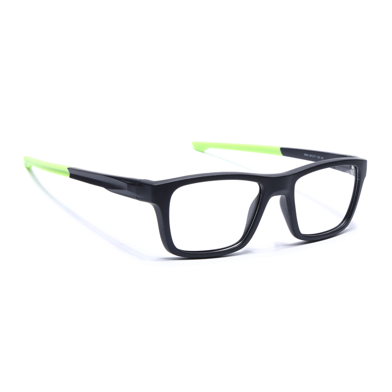 Voyage Active Black Square Eyeglasses for Men & Women (6684MG5644-C4)