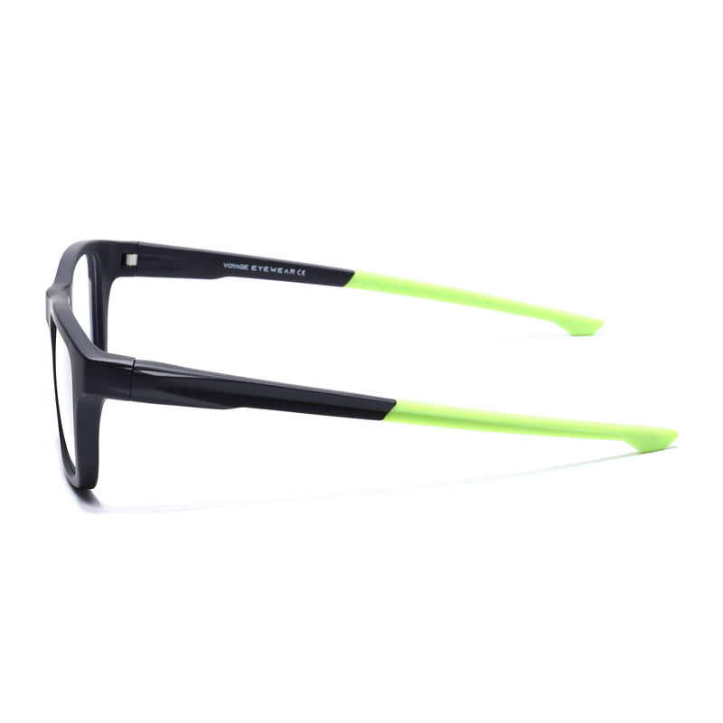 Voyage Active Black Square Eyeglasses for Men & Women (6684MG5644-C4)
