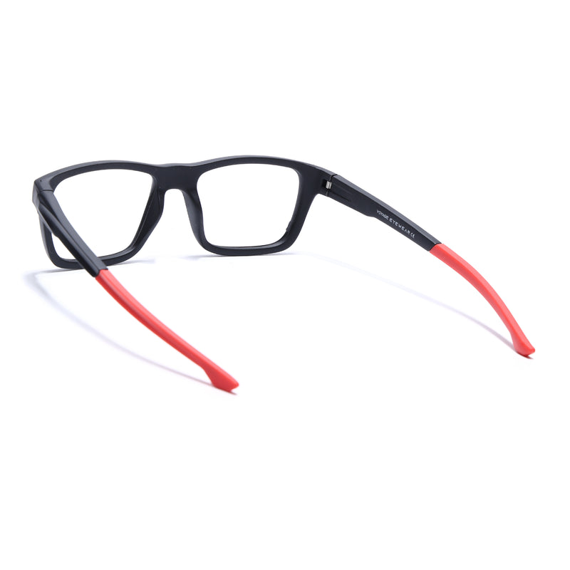 Voyage Active Black Square Eyeglasses for Men & Women (6684MG5645-C5)