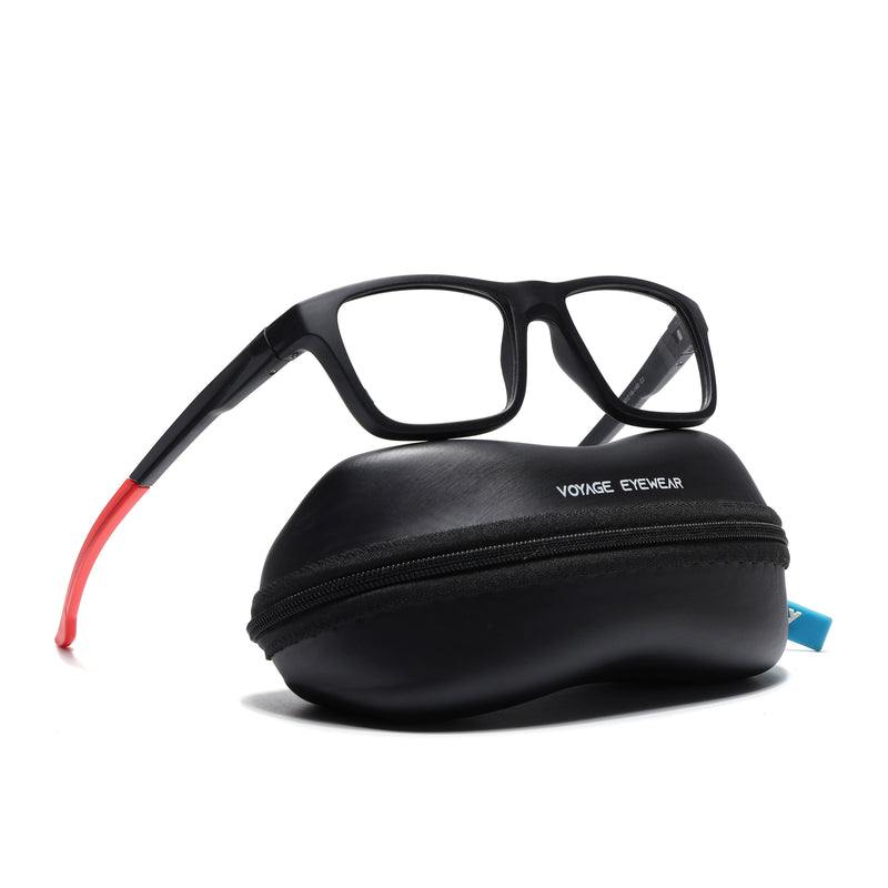 Voyage Active Black Square Eyeglasses for Men & Women (6684MG5645-C5)
