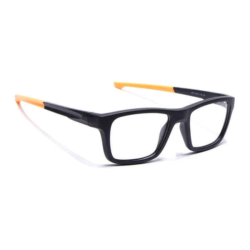 Voyage Active Black Square Eyeglasses for Men & Women (6684MG5646-C6)