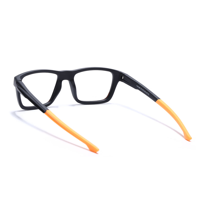 Voyage Active Black Square Eyeglasses for Men & Women (6684MG5646-C6)