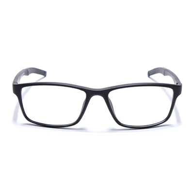 Voyage Active Black Rectangle Eyeglasses for Men & Women (6685MG5647-C1)