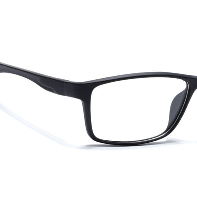 Voyage Active Black Rectangle Eyeglasses for Men & Women (6685MG5647-C1)