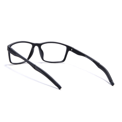 Voyage Active Black Rectangle Eyeglasses for Men & Women (6685MG5647-C1)