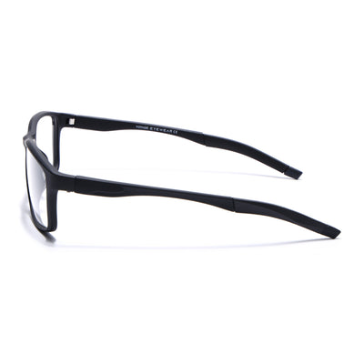 Voyage Active Black Rectangle Eyeglasses for Men & Women (6685MG5647-C1)