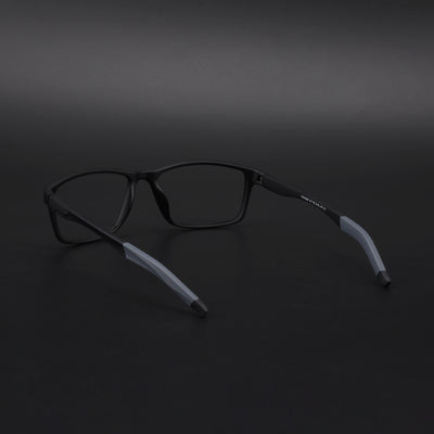 Voyage Active Black Rectangle Eyeglasses for Men & Women (6685MG5648-C2)