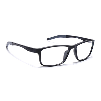 Voyage Active Black Rectangle Eyeglasses for Men & Women (6685MG5648-C2)