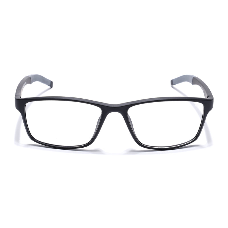 Voyage Active Black Rectangle Eyeglasses for Men & Women (6685MG5648-C2)