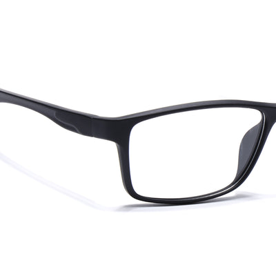 Voyage Active Black Rectangle Eyeglasses for Men & Women (6685MG5648-C2)
