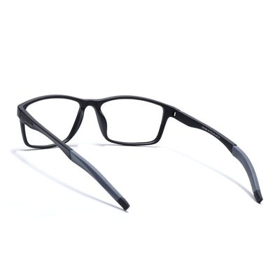 Voyage Active Black Rectangle Eyeglasses for Men & Women (6685MG5648-C2)