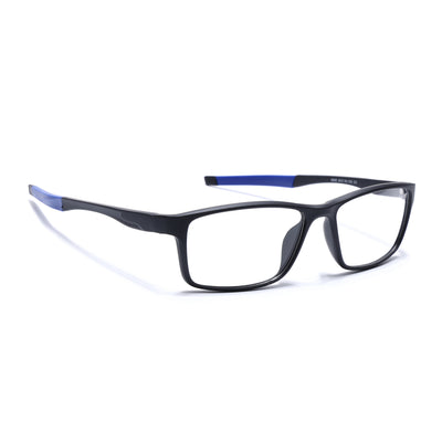 Voyage Active Black Rectangle Eyeglasses for Men & Women (6685MG5649-C3)