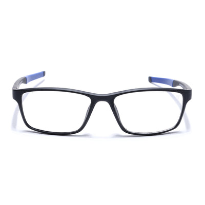 Voyage Active Black Rectangle Eyeglasses for Men & Women (6685MG5649-C3)