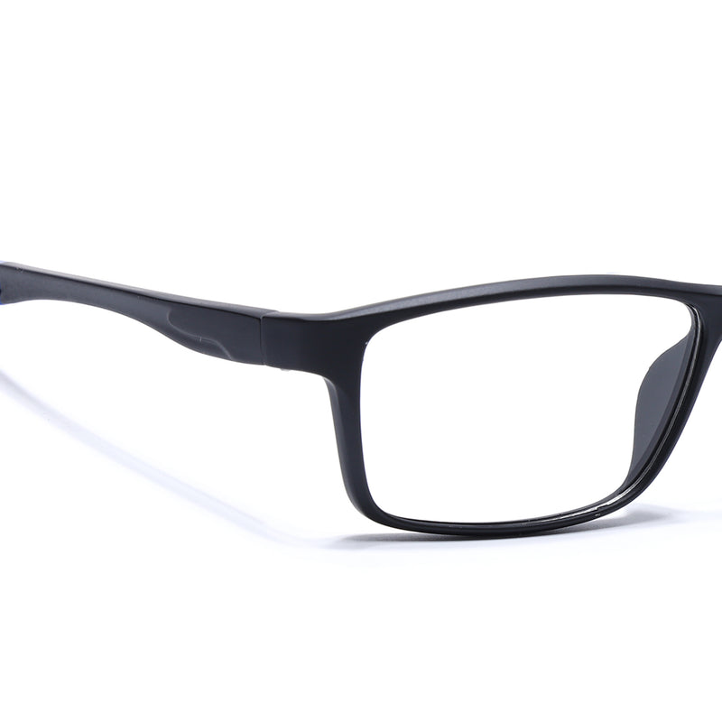 Voyage Active Black Rectangle Eyeglasses for Men & Women (6685MG5649-C3)