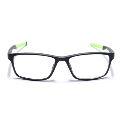Voyage Active Black Rectangle Eyeglasses for Men & Women (6685MG5650-C4)