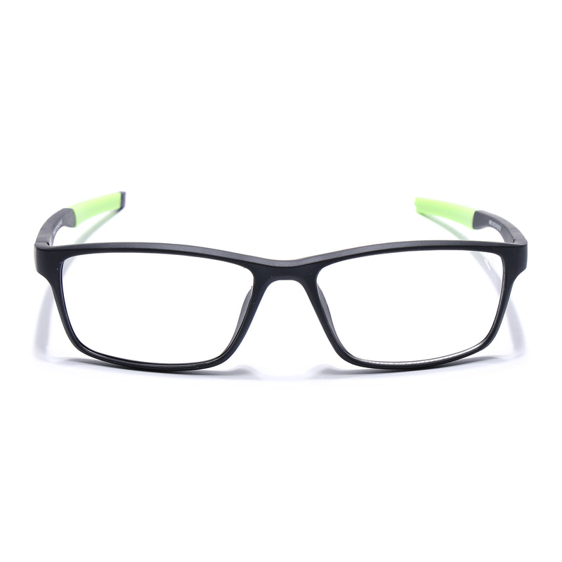 Voyage Active Black Rectangle Eyeglasses for Men & Women (6685MG5650-C4)
