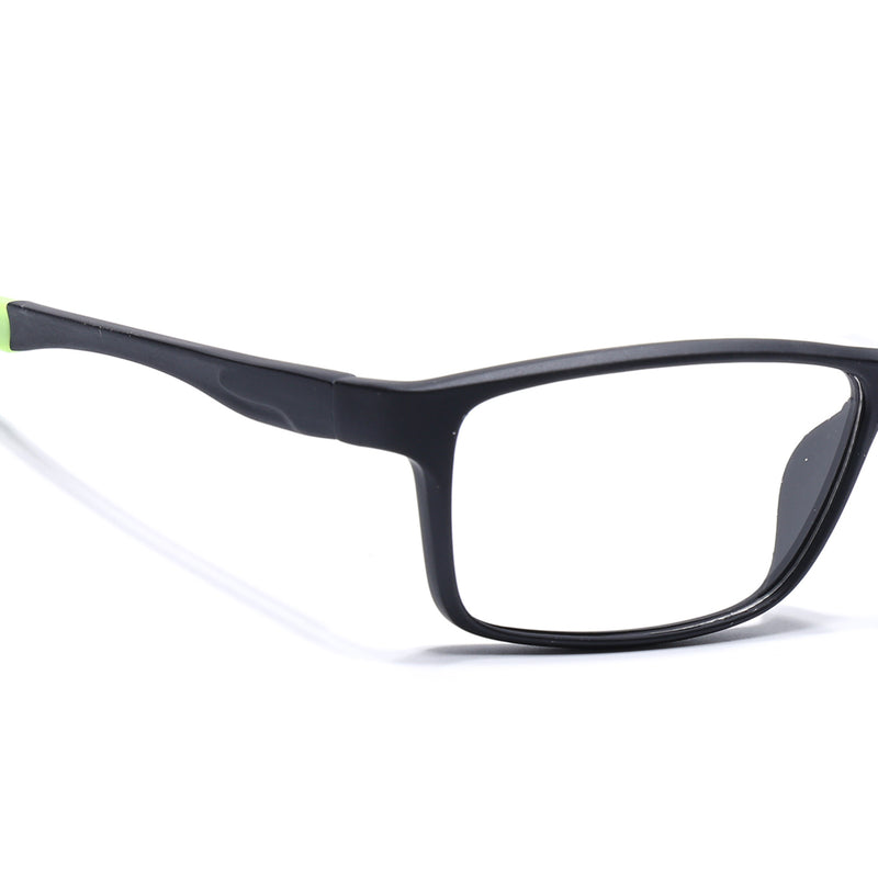 Voyage Active Black Rectangle Eyeglasses for Men & Women (6685MG5650-C4)