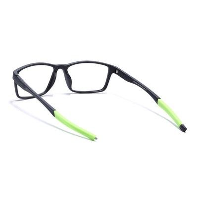 Voyage Active Black Rectangle Eyeglasses for Men & Women (6685MG5650-C4)