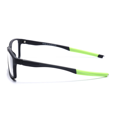 Voyage Active Black Rectangle Eyeglasses for Men & Women (6685MG5650-C4)