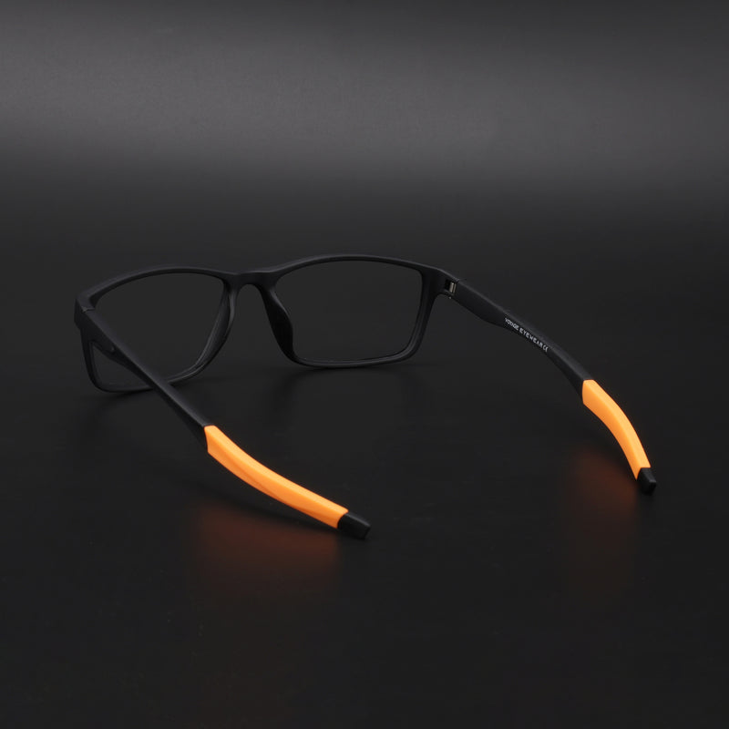 Voyage Active Black Rectangle Eyeglasses for Men & Women (6685MG5652-C6)