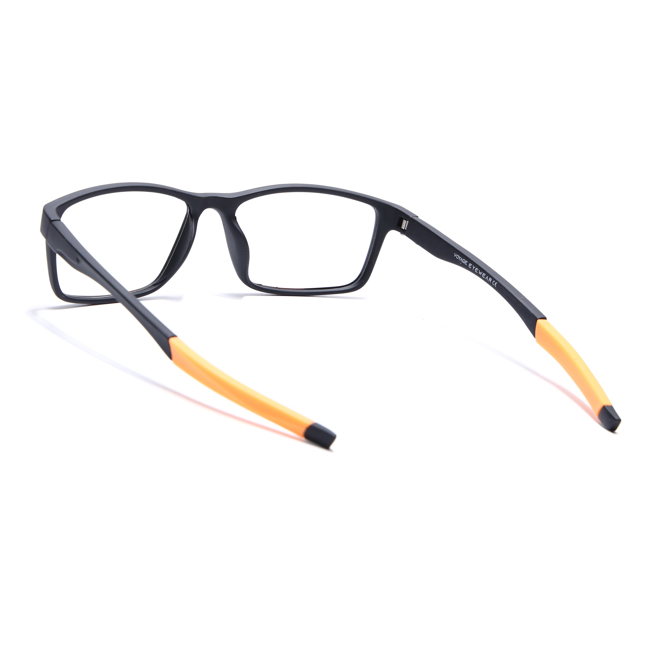 Voyage Active Black Rectangle Eyeglasses for Men & Women (6685MG5652-C6)