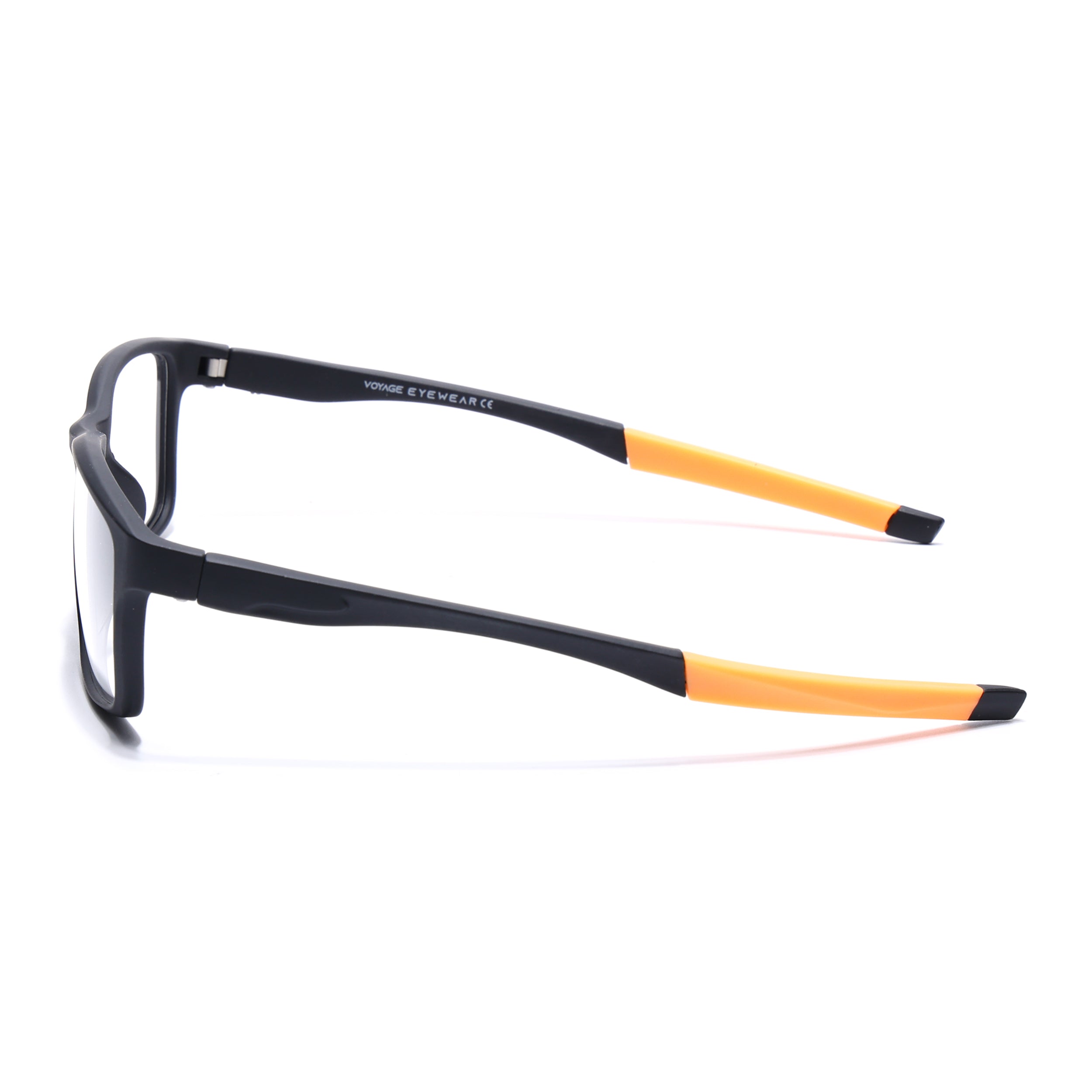 Voyage Active Black Rectangle Eyeglasses for Men & Women (6685MG5652-C6)