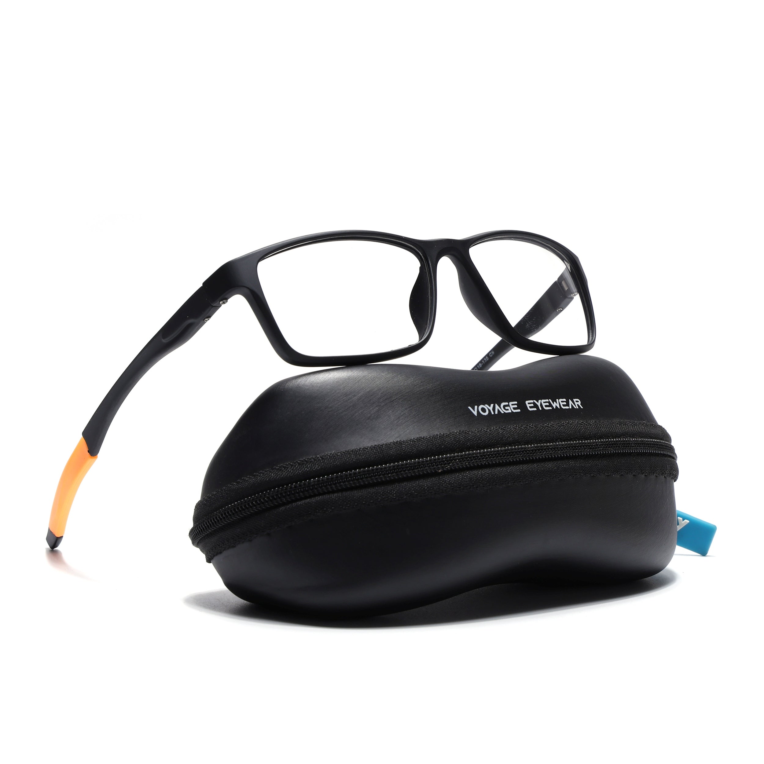 Voyage Active Black Rectangle Eyeglasses for Men & Women (6685MG5652-C6)