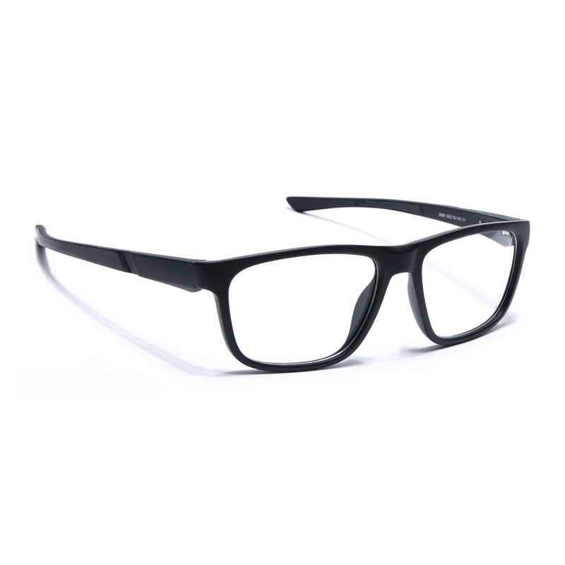 Voyage Active Black Square Eyeglasses for Men & Women (6686MG5653-C1)