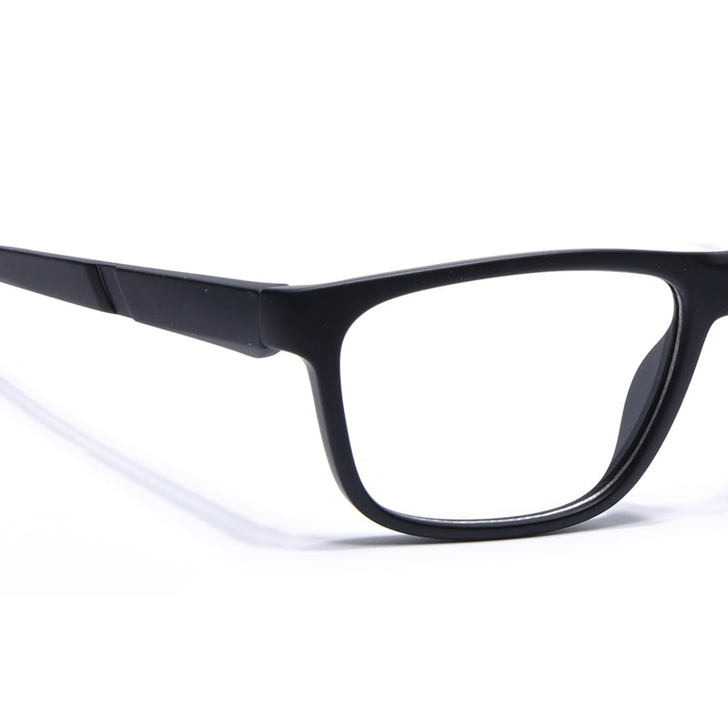 Voyage Active Black Square Eyeglasses for Men & Women (6686MG5653-C1)